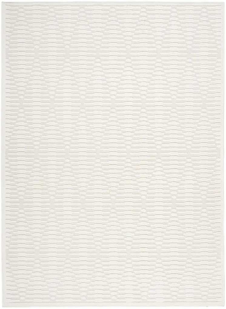 4' X 6' Ivory Geometric Area Rug