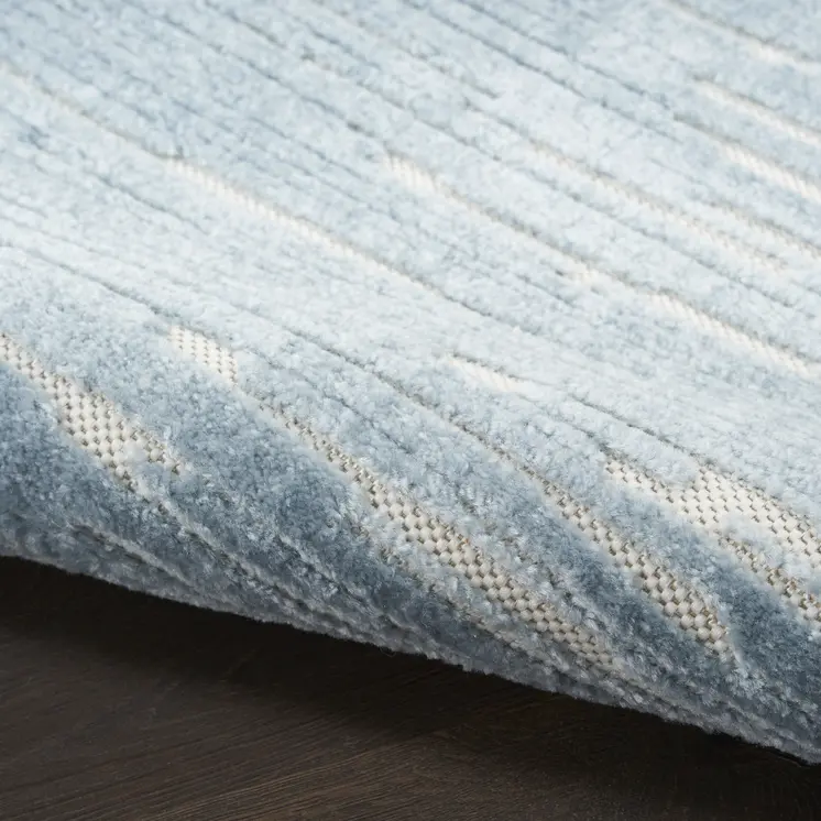 4' X 6' Blue Geometric Area Rug