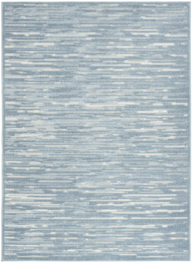 4' X 6' Blue Geometric Area Rug