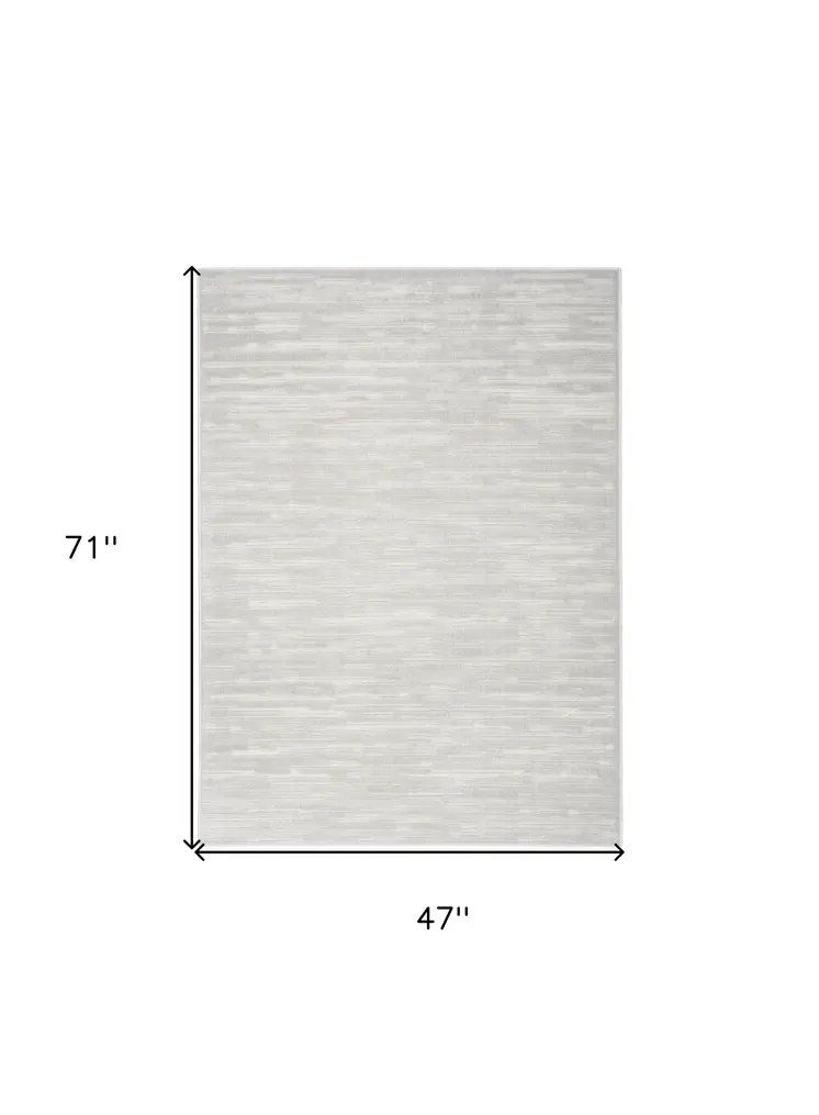 4' X 6' Gray Geometric Area Rug
