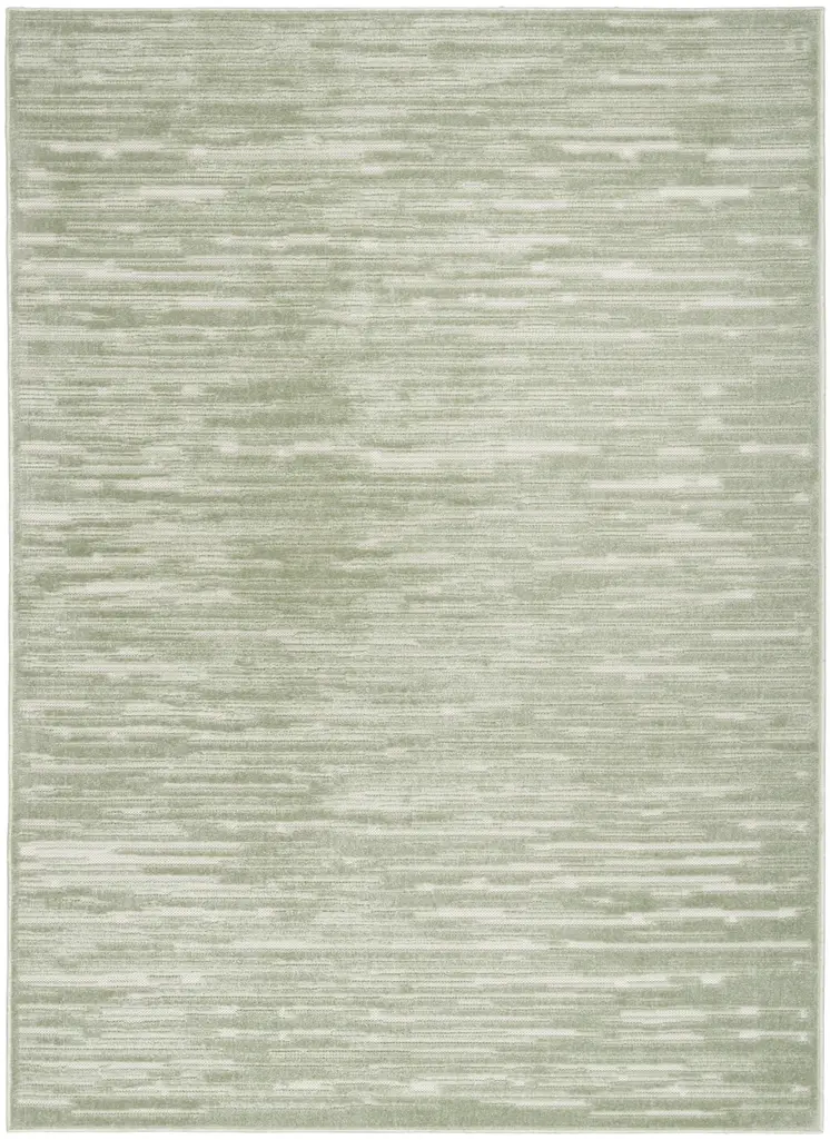 4' X 6' Green Geometric Area Rug