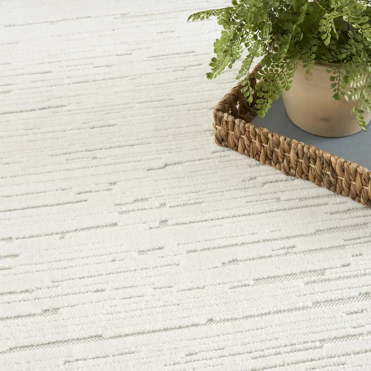 4' X 6' Ivory Geometric Area Rug