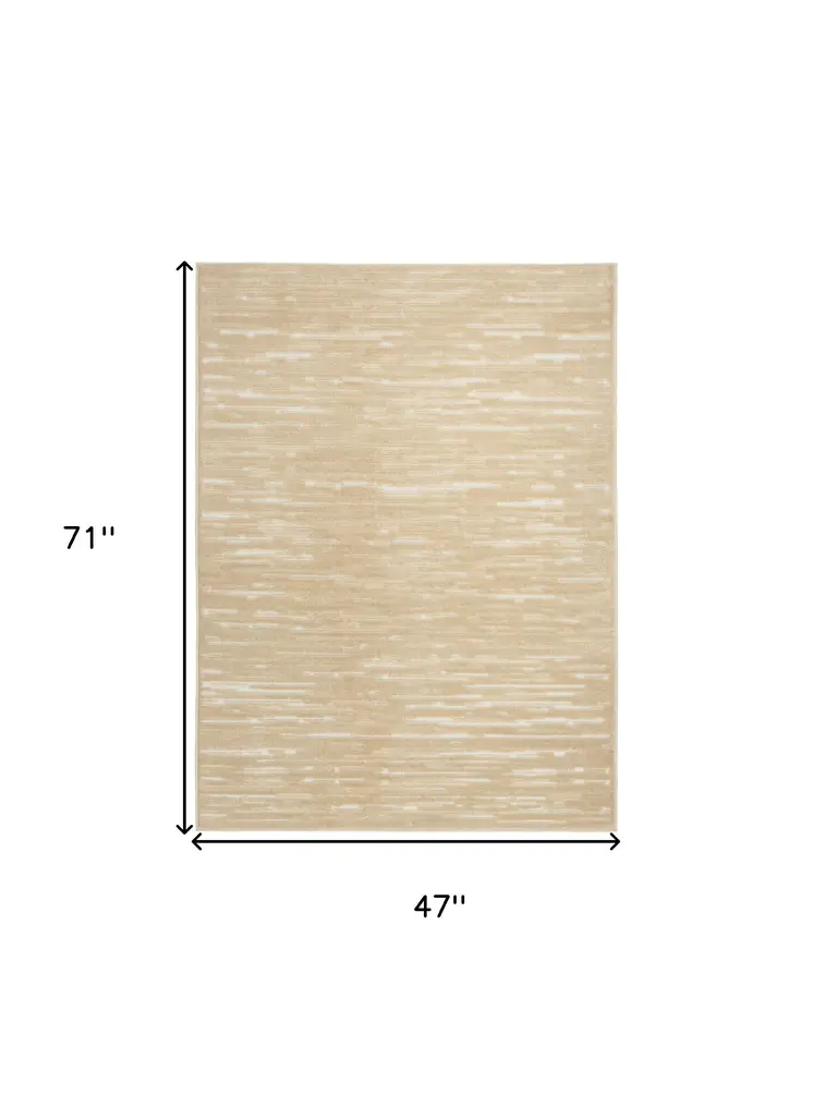 4' X 6' Tan Geometric Area Rug