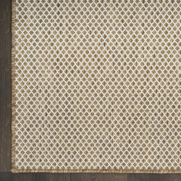 4' X 6' Navy Blue Geometric Indoor Outdoor Area Rug