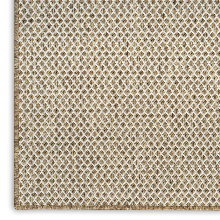 4' X 6' Navy Blue Geometric Indoor Outdoor Area Rug