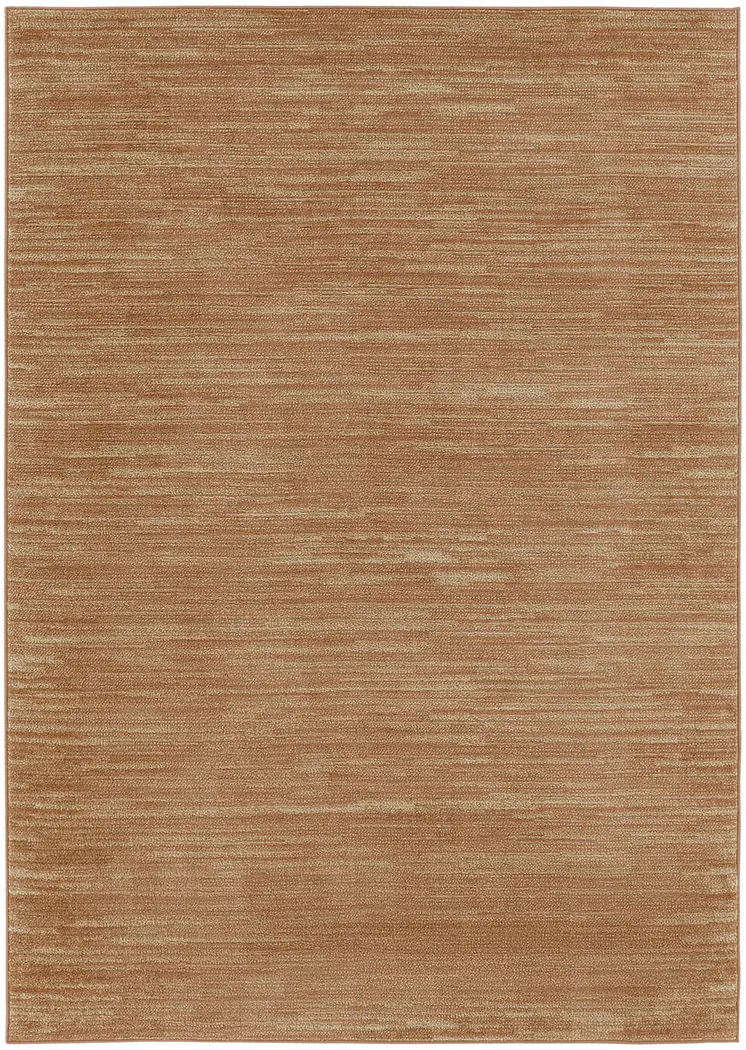 4' X 6' Rust Abstract Indoor Outdoor Area Rug