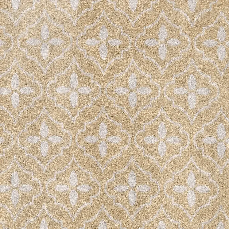 4' X 6' Beige And Ivory Geometric Indoor Outdoor Area Rug