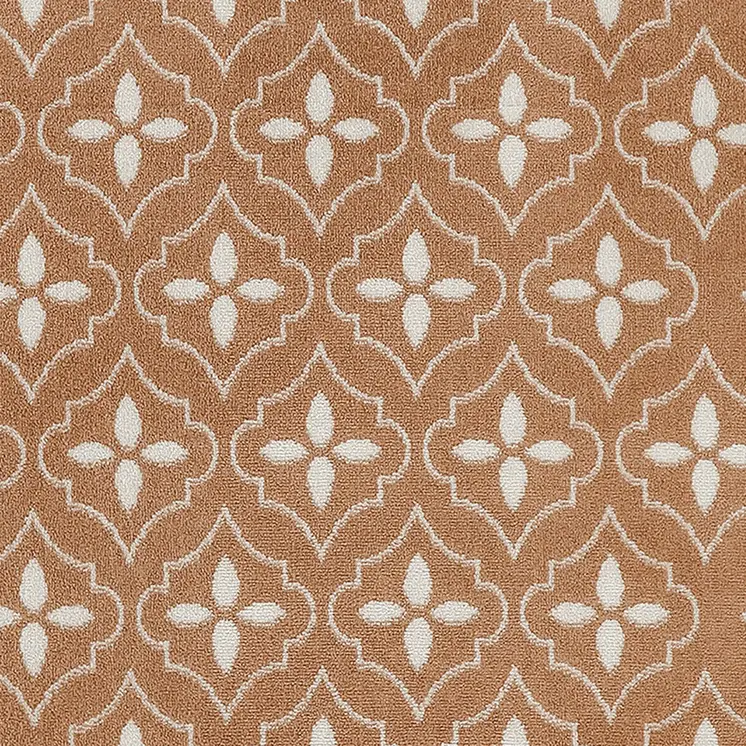 4' X 6' Copper Geometric Indoor Outdoor Area Rug