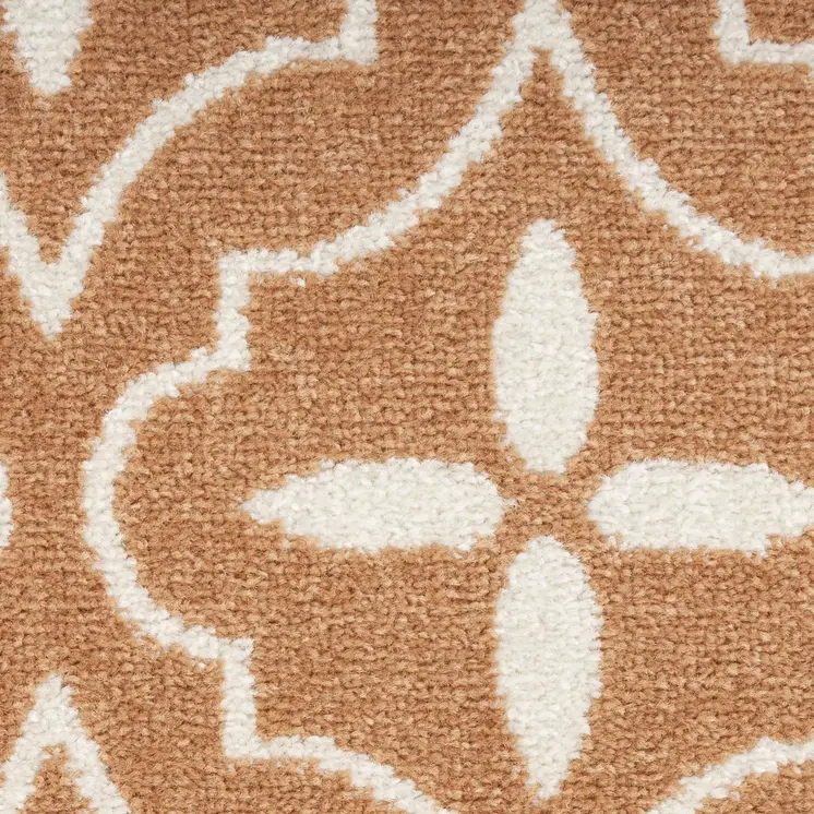 4' X 6' Copper Geometric Indoor Outdoor Area Rug