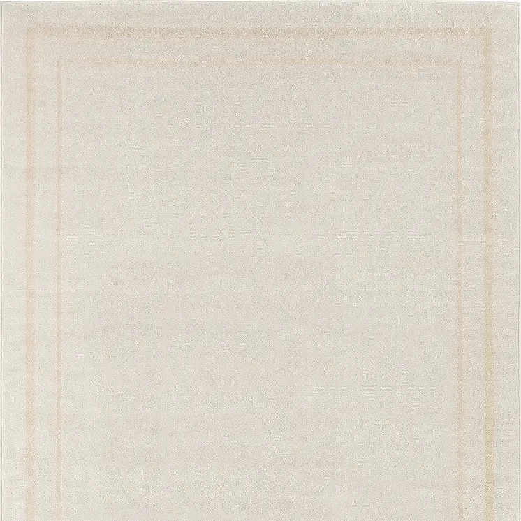 4' X 6' Ivory And Gold Indoor Outdoor Area Rug