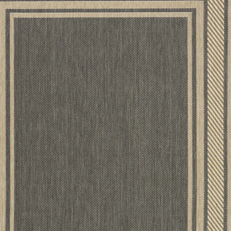 4' X 6' Charcoal Geometric Indoor Outdoor Area Rug