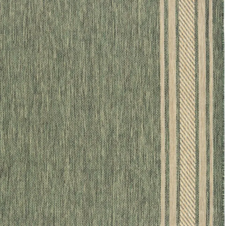 4' X 6' Green Geometric Indoor Outdoor Area Rug