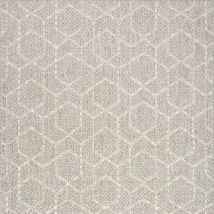4' X 6' Gray And Beige Geometric Indoor Outdoor Area Rug