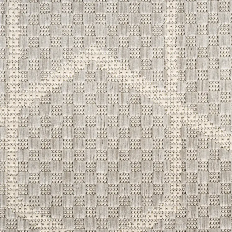 4' X 6' Gray And Beige Geometric Indoor Outdoor Area Rug