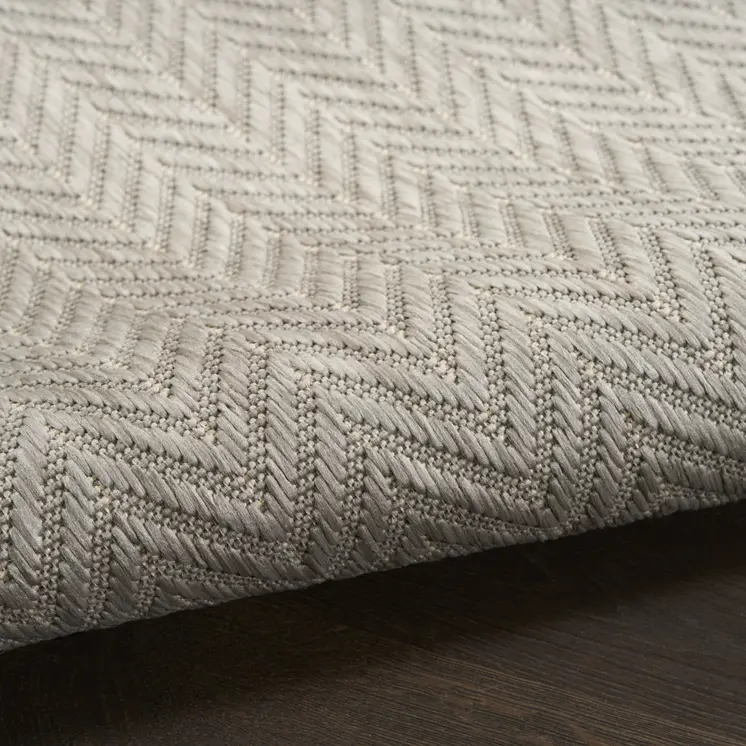 4' X 6' Gray Geometric Indoor Outdoor Area Rug