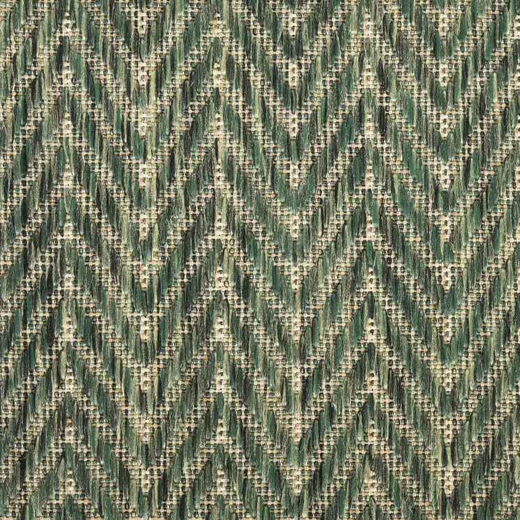 4' X 6' Green Geometric Indoor Outdoor Area Rug