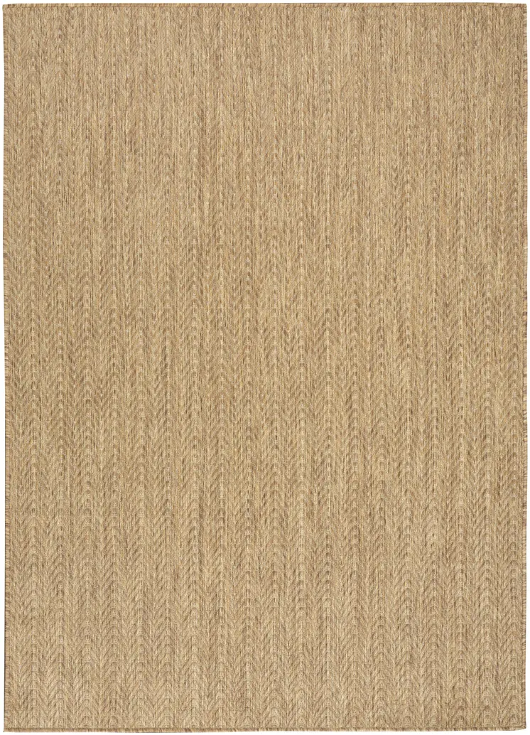 4' X 6' Natural Geometric Indoor Outdoor Area Rug