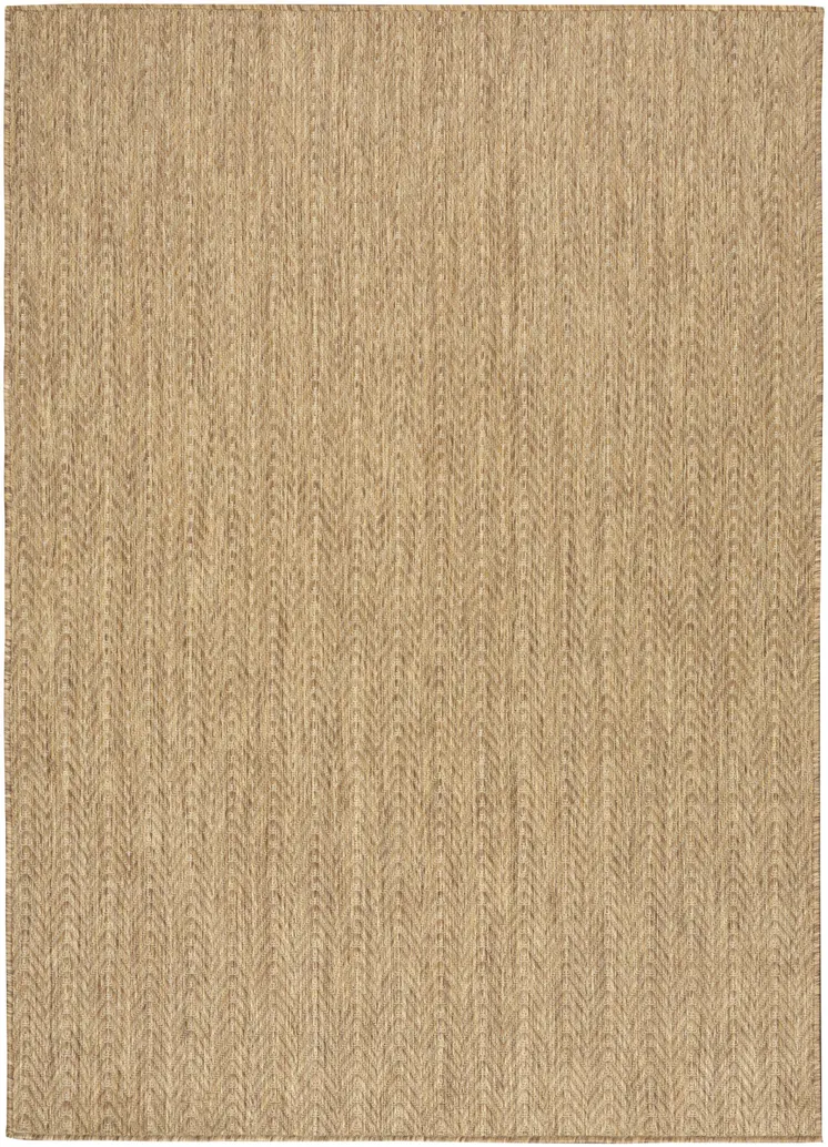 4' X 6' Natural Geometric Indoor Outdoor Area Rug
