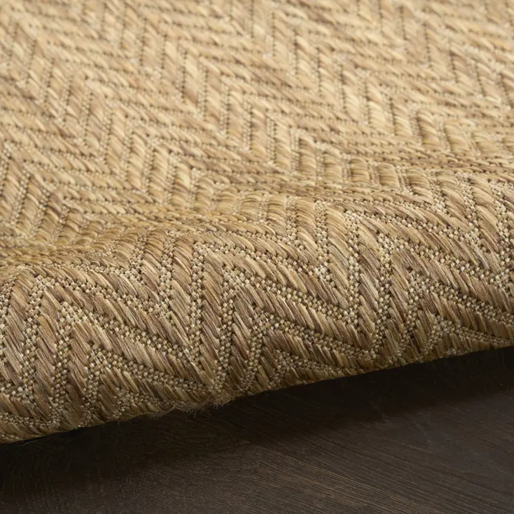 4' X 6' Natural Geometric Indoor Outdoor Area Rug