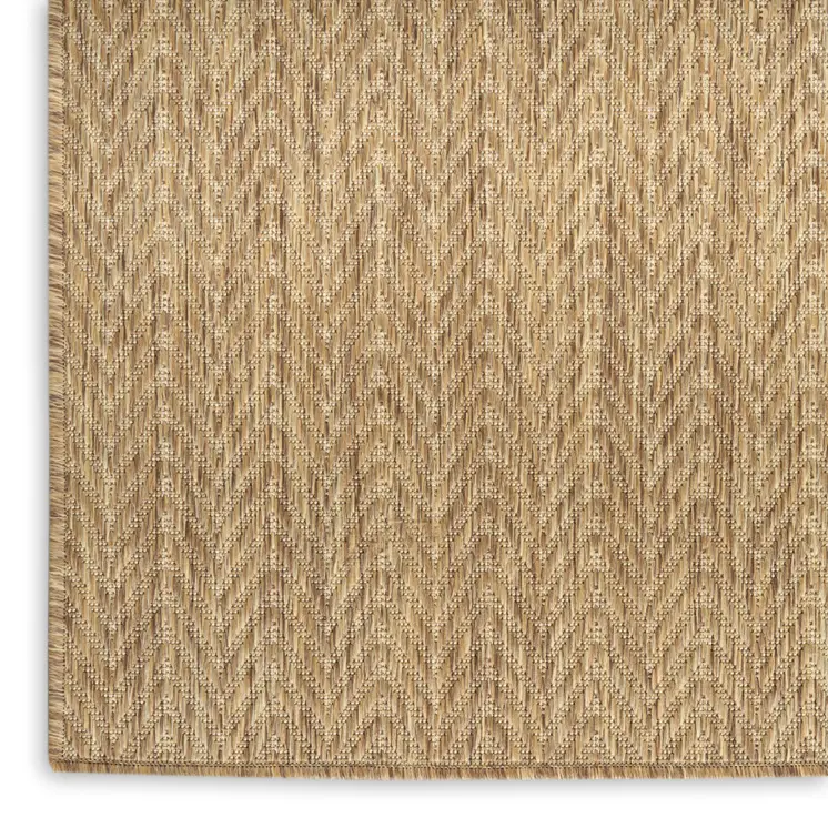 4' X 6' Natural Geometric Indoor Outdoor Area Rug