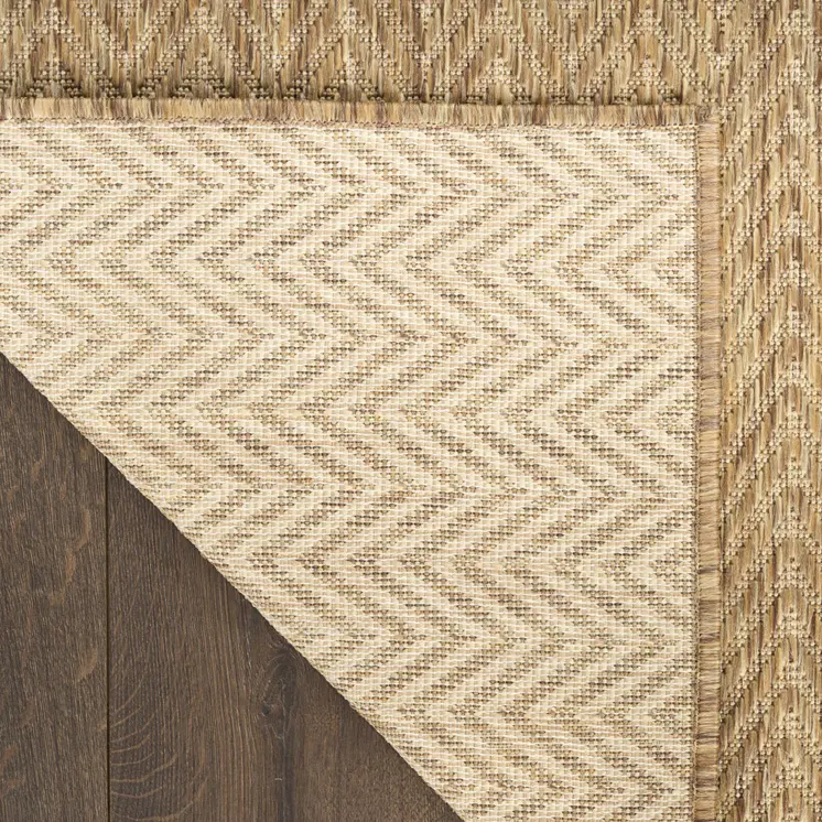 4' X 6' Natural Geometric Indoor Outdoor Area Rug