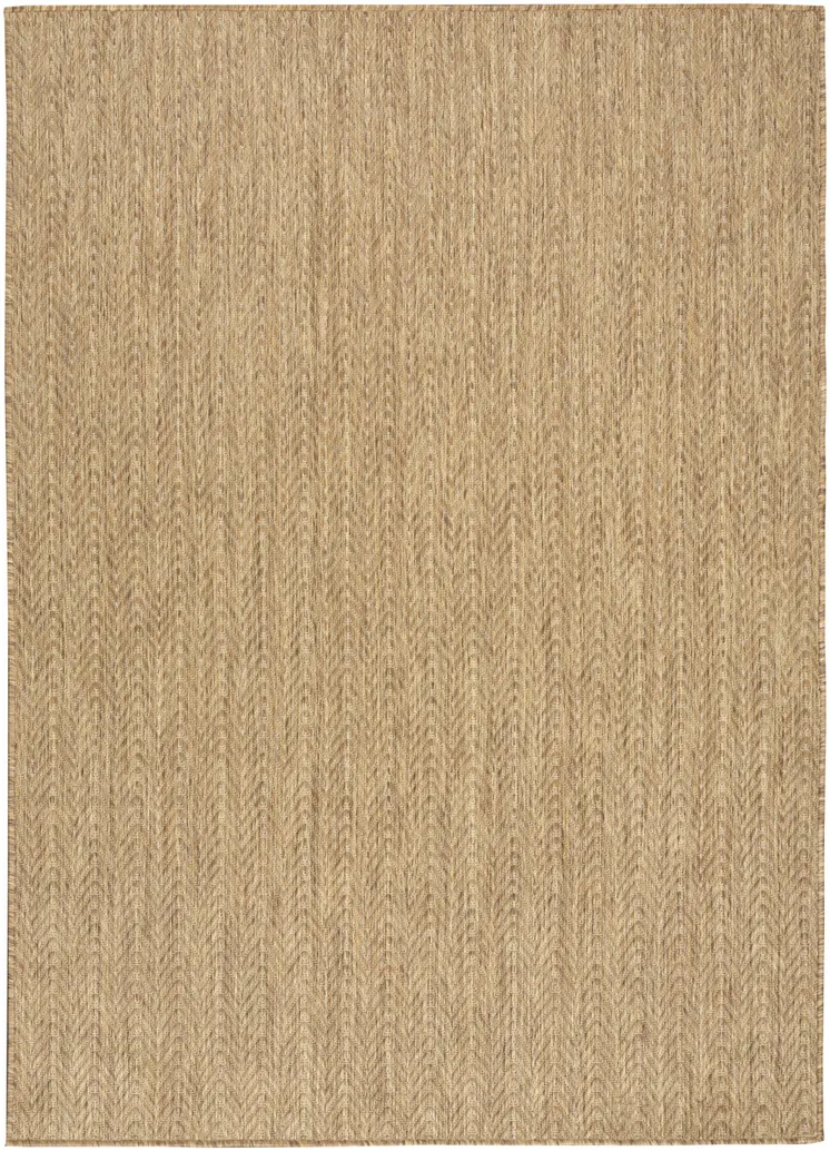 4' X 6' Natural Geometric Indoor Outdoor Area Rug