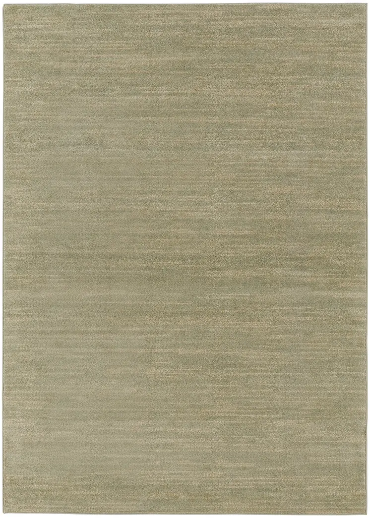 5' X 7' Green And Gold Abstract Indoor Outdoor Area Rug