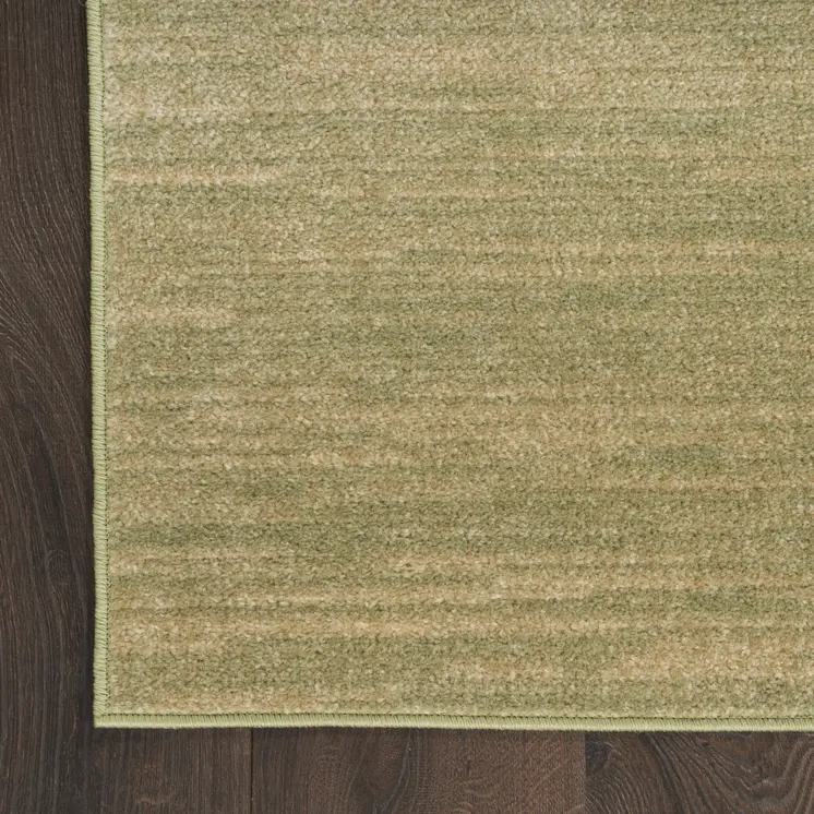 5' X 7' Green And Gold Abstract Indoor Outdoor Area Rug