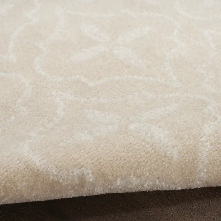 5' X 7' Ivory And Beige Geometric Indoor Outdoor Area Rug
