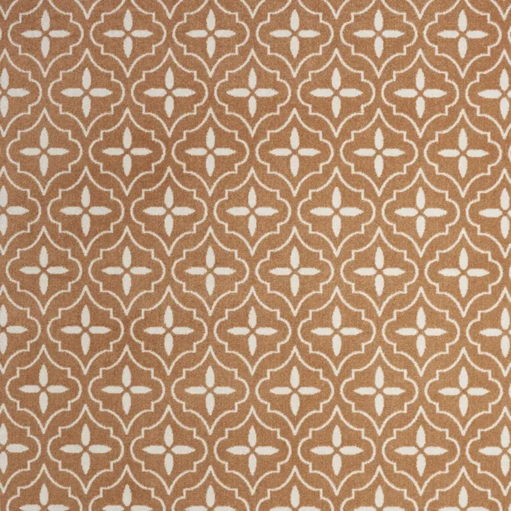 5' X 7' Copper Geometric Indoor Outdoor Area Rug