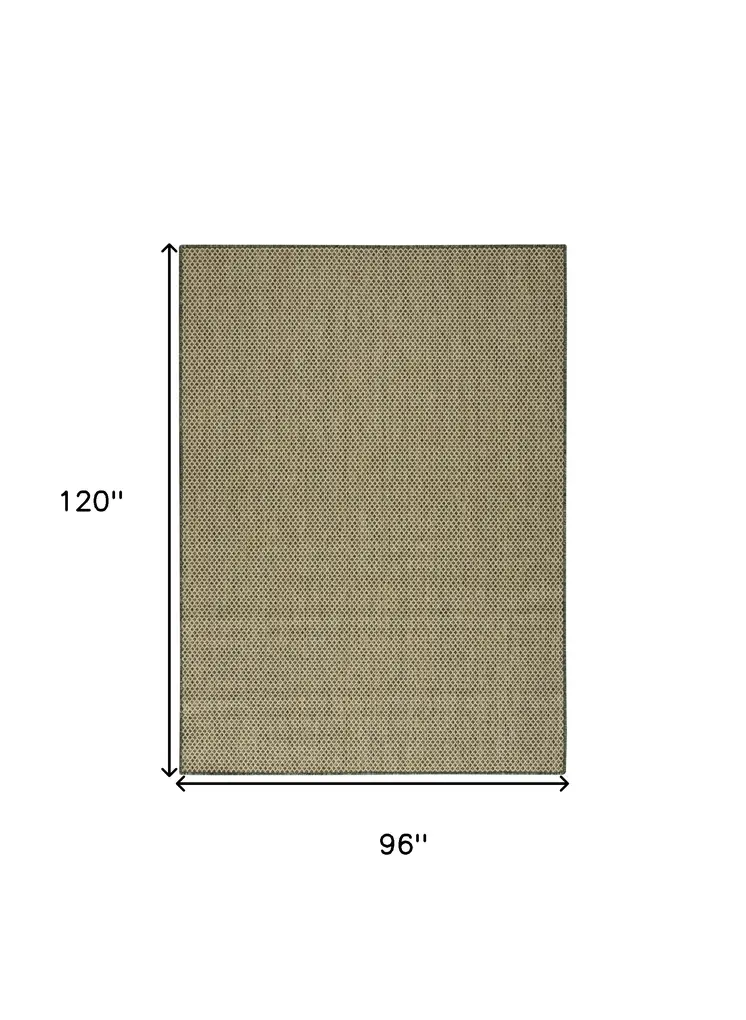 8' X 10' Green Geometric Indoor Outdoor Area Rug