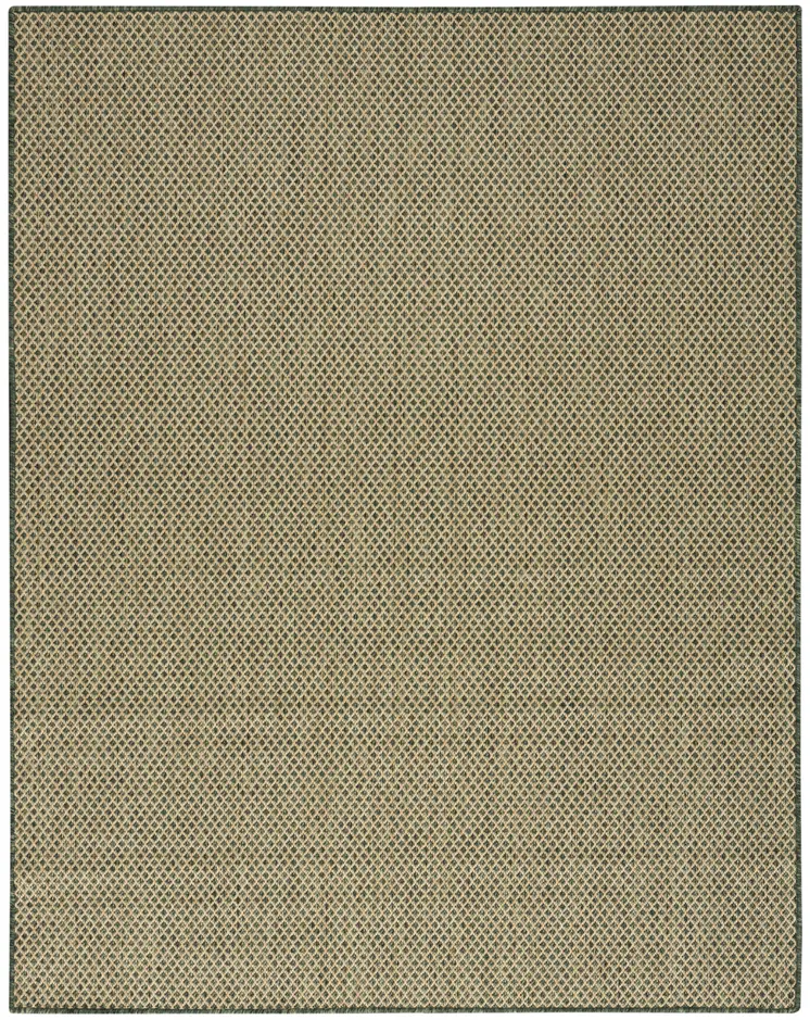 8' X 10' Green Geometric Indoor Outdoor Area Rug