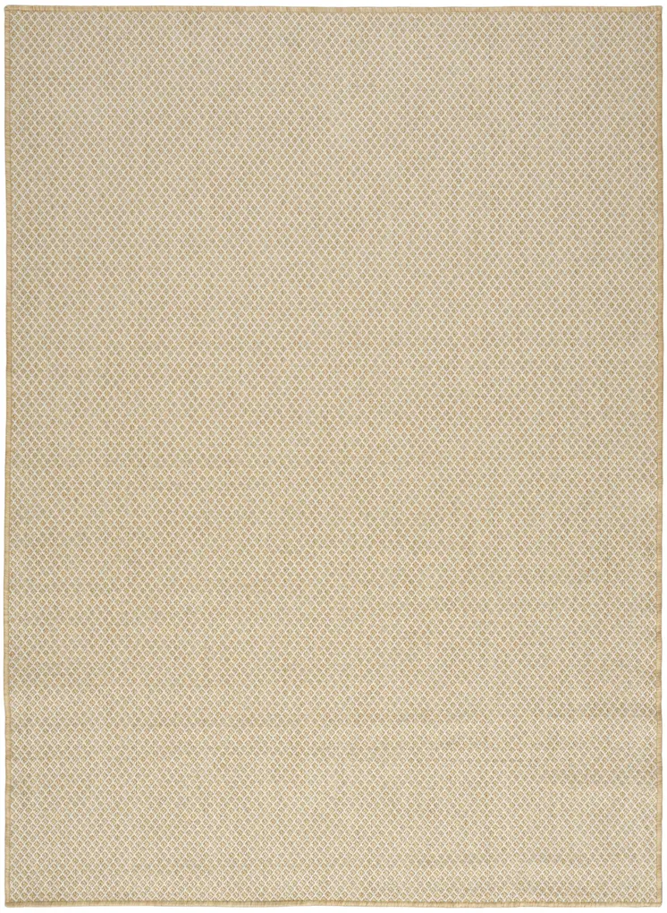 8' X 10' Natural Geometric Indoor Outdoor Area Rug