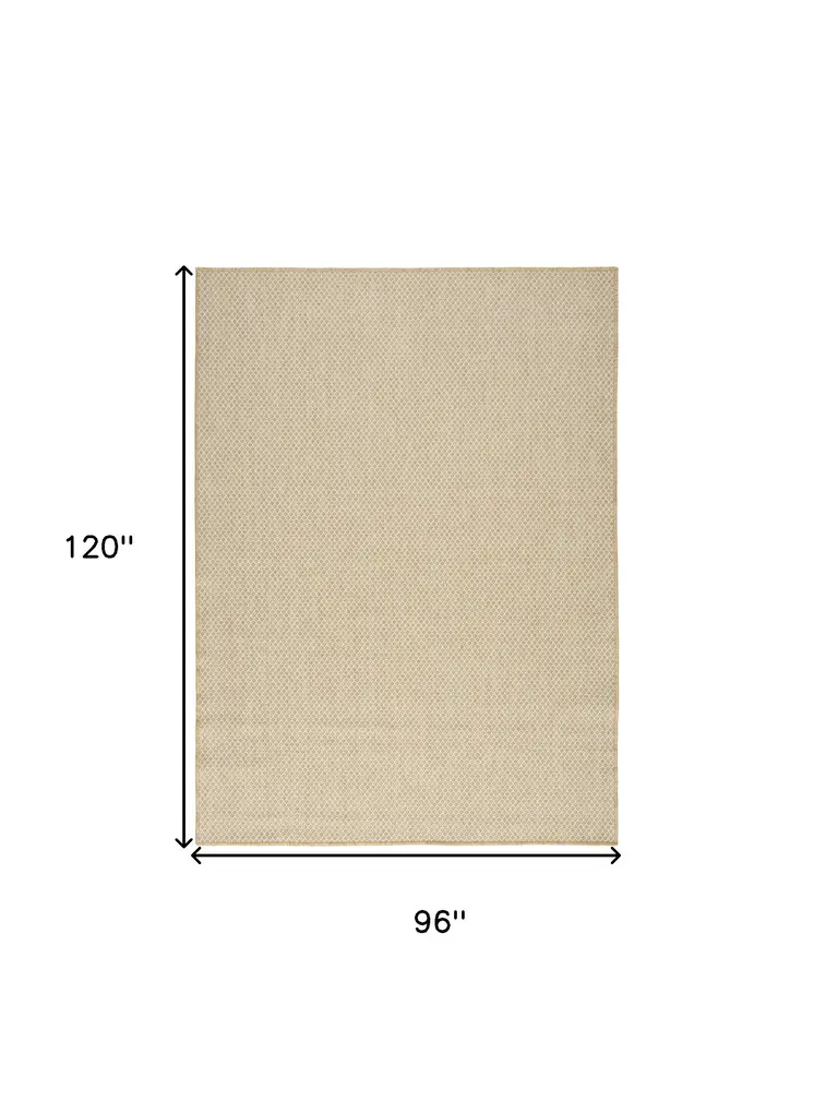 8' X 10' Natural Geometric Indoor Outdoor Area Rug