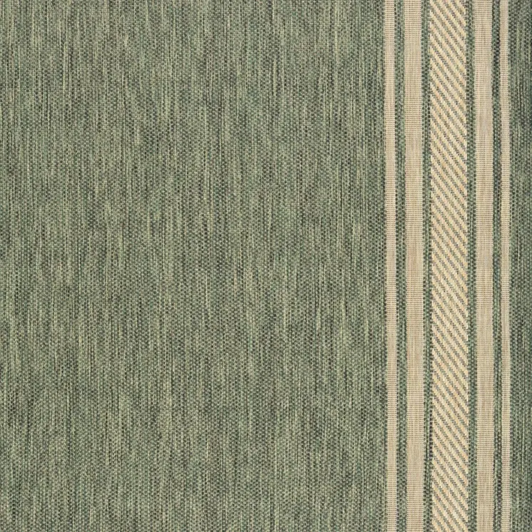 5' X 7' Green Geometric Indoor Outdoor Area Rug