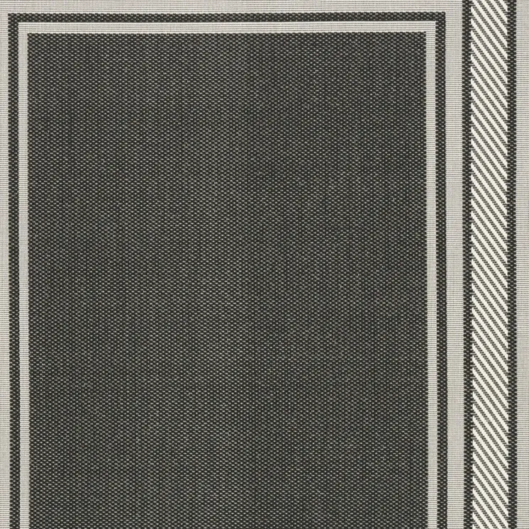 6' X 9' Black Geometric Indoor Outdoor Area Rug