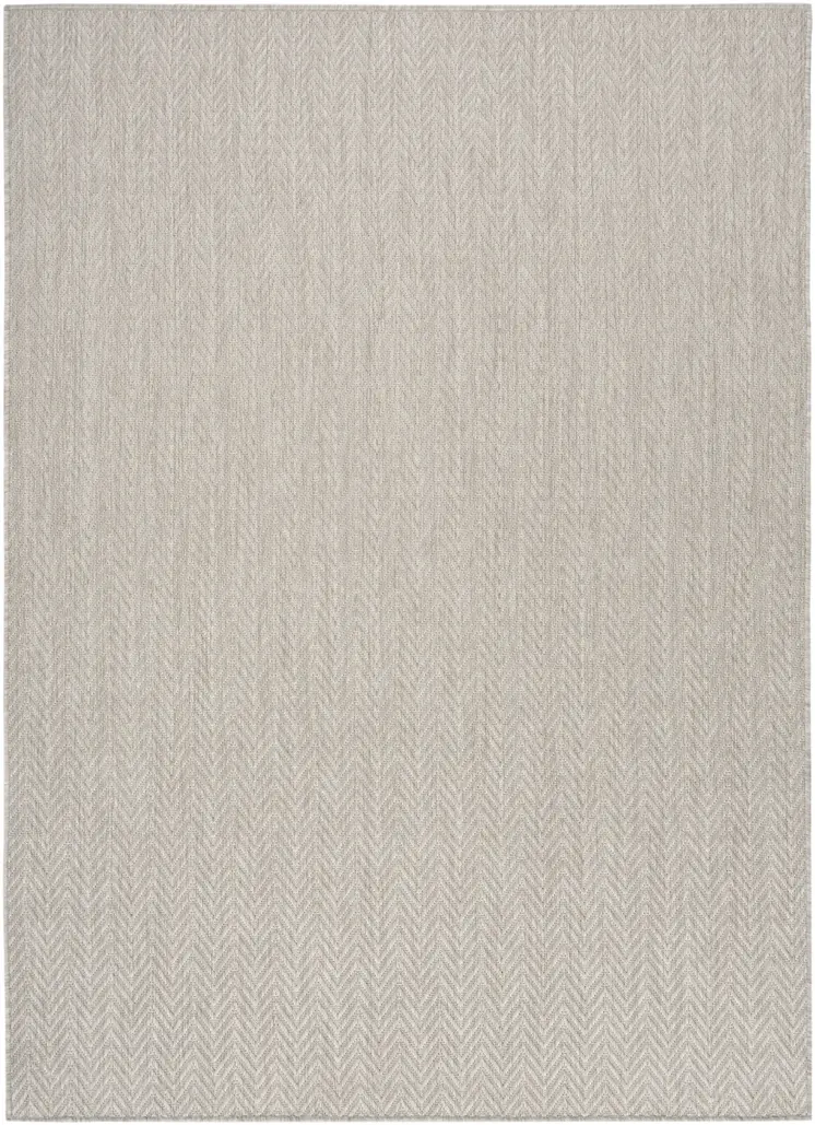6' X 9' Gray Geometric Indoor Outdoor Area Rug
