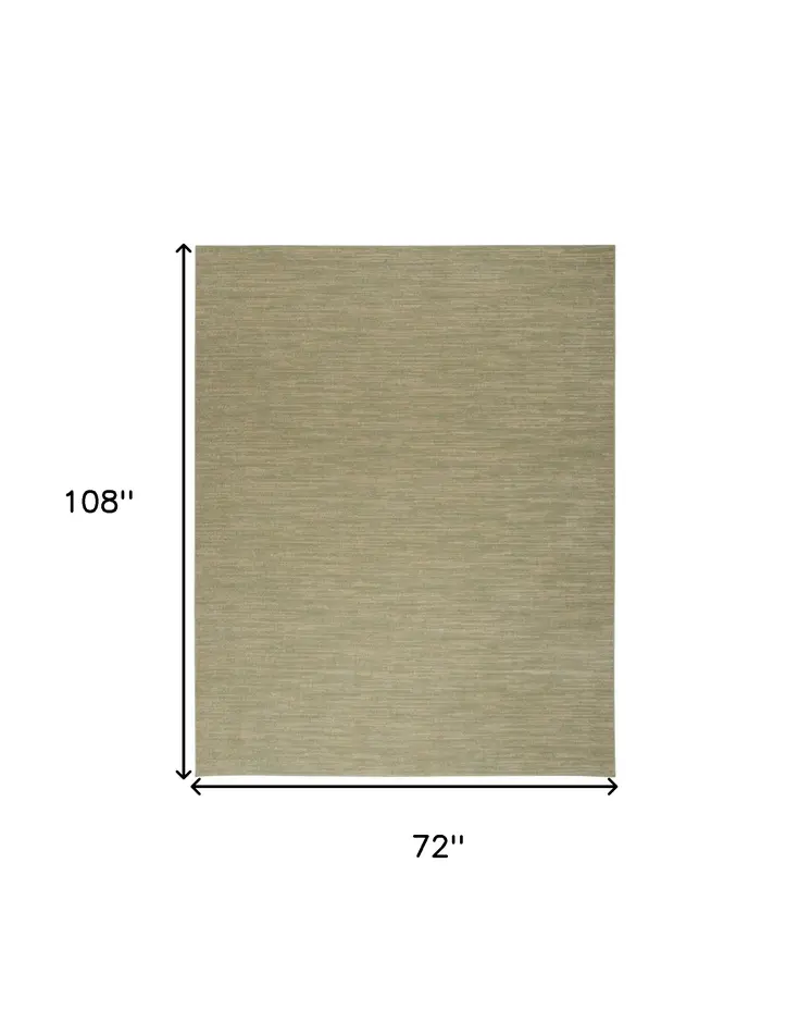 6' X 9' Green And Gold Abstract Indoor Outdoor Area Rug