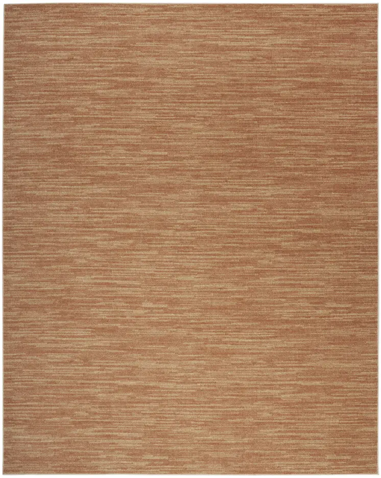 6' X 9' Rust Abstract Indoor Outdoor Area Rug