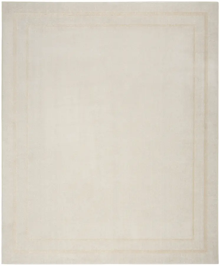6' X 9' Ivory And Gold Indoor Outdoor Area Rug