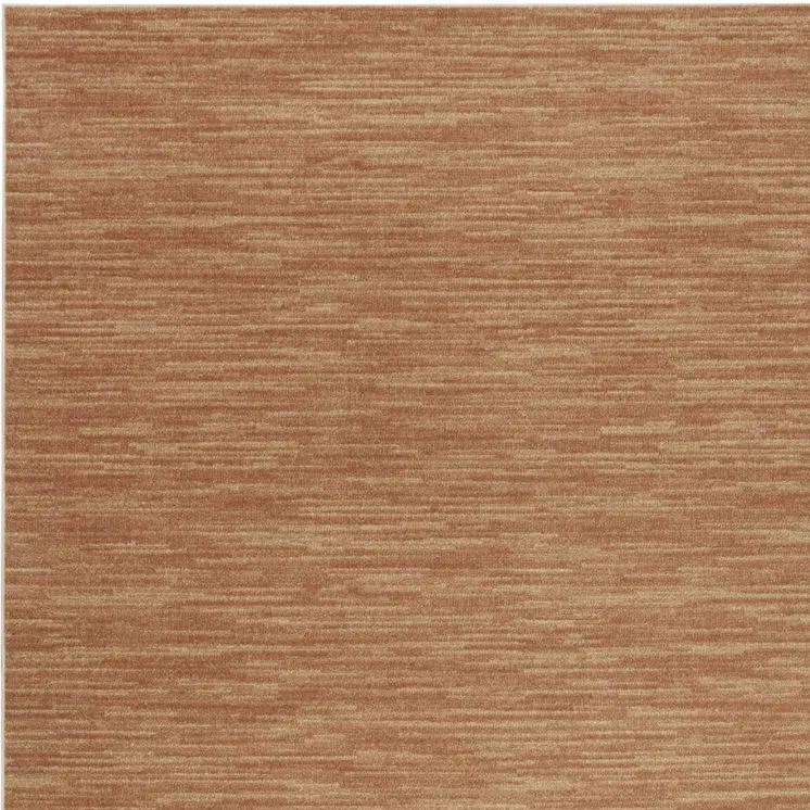 8' X 10' Rust Abstract Indoor Outdoor Area Rug