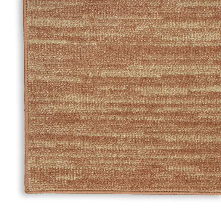 8' X 10' Rust Abstract Indoor Outdoor Area Rug