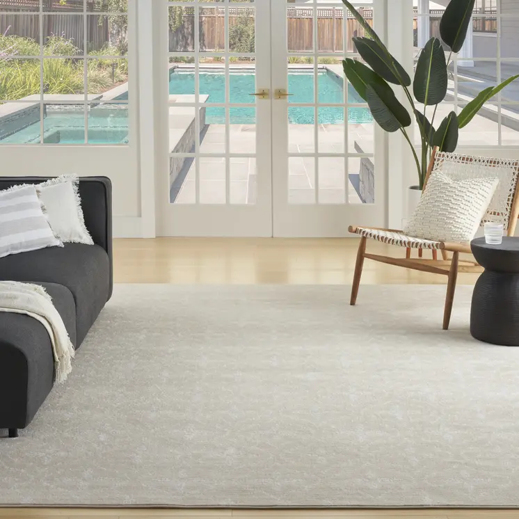8' X 10' Beige And Ivory Geometric Indoor Outdoor Area Rug