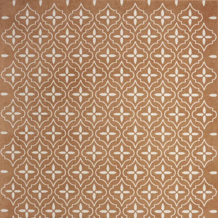 8' X 10' Copper Geometric Indoor Outdoor Area Rug