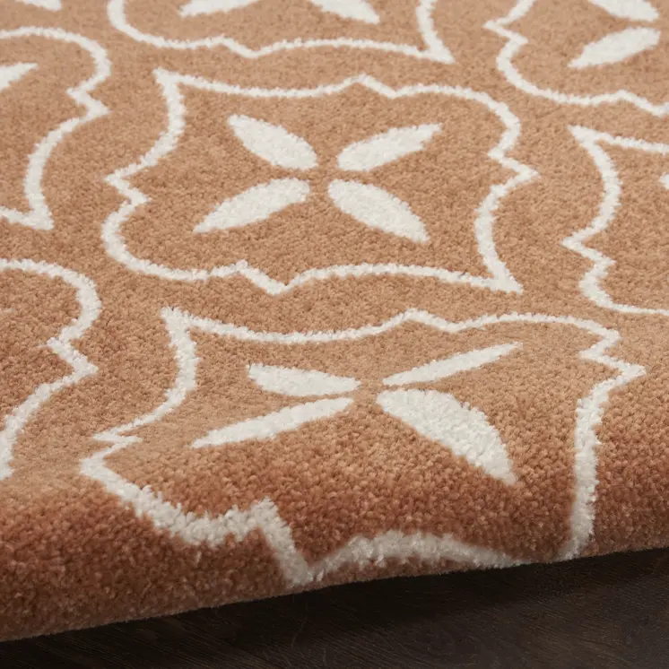 8' X 10' Copper Geometric Indoor Outdoor Area Rug