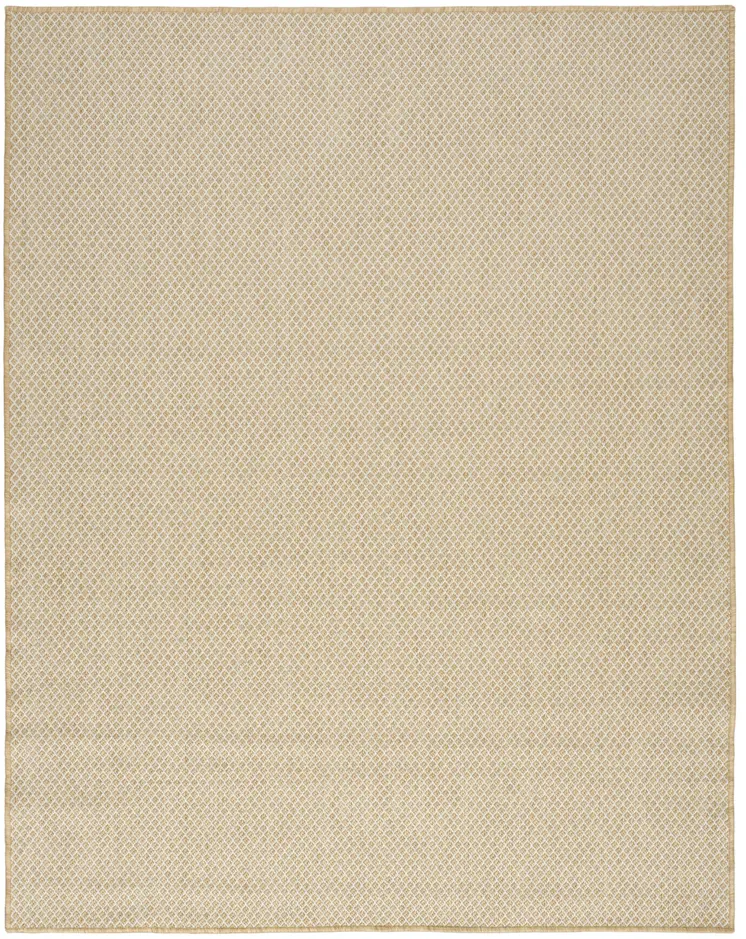 9' X 12' Natural Geometric Indoor Outdoor Area Rug