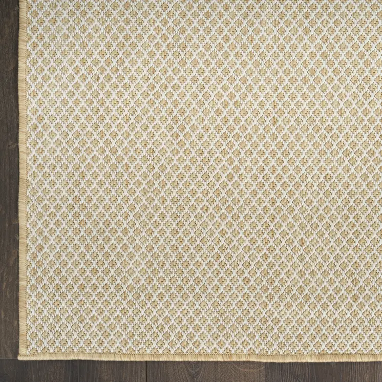 9' X 12' Natural Geometric Indoor Outdoor Area Rug