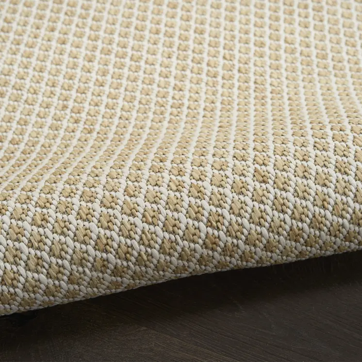 9' X 12' Natural Geometric Indoor Outdoor Area Rug