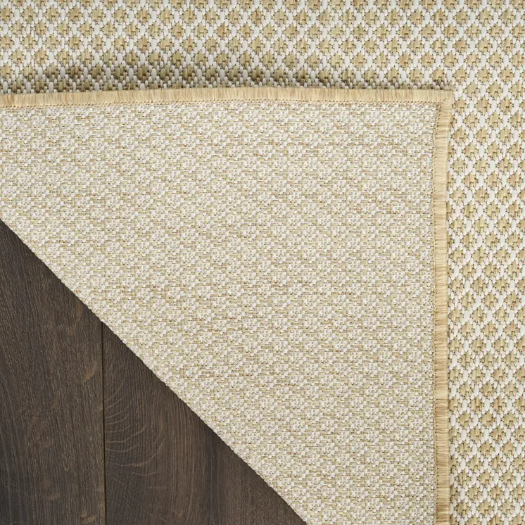 9' X 12' Natural Geometric Indoor Outdoor Area Rug