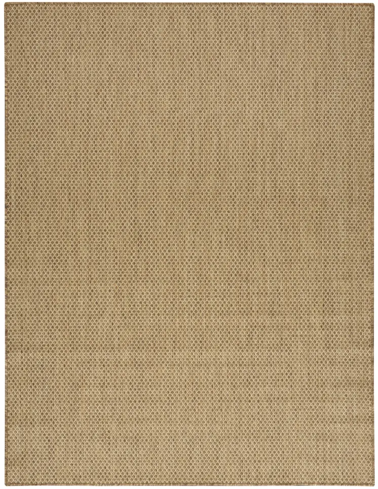 9' X 12' Tan Geometric Indoor Outdoor Area Rug